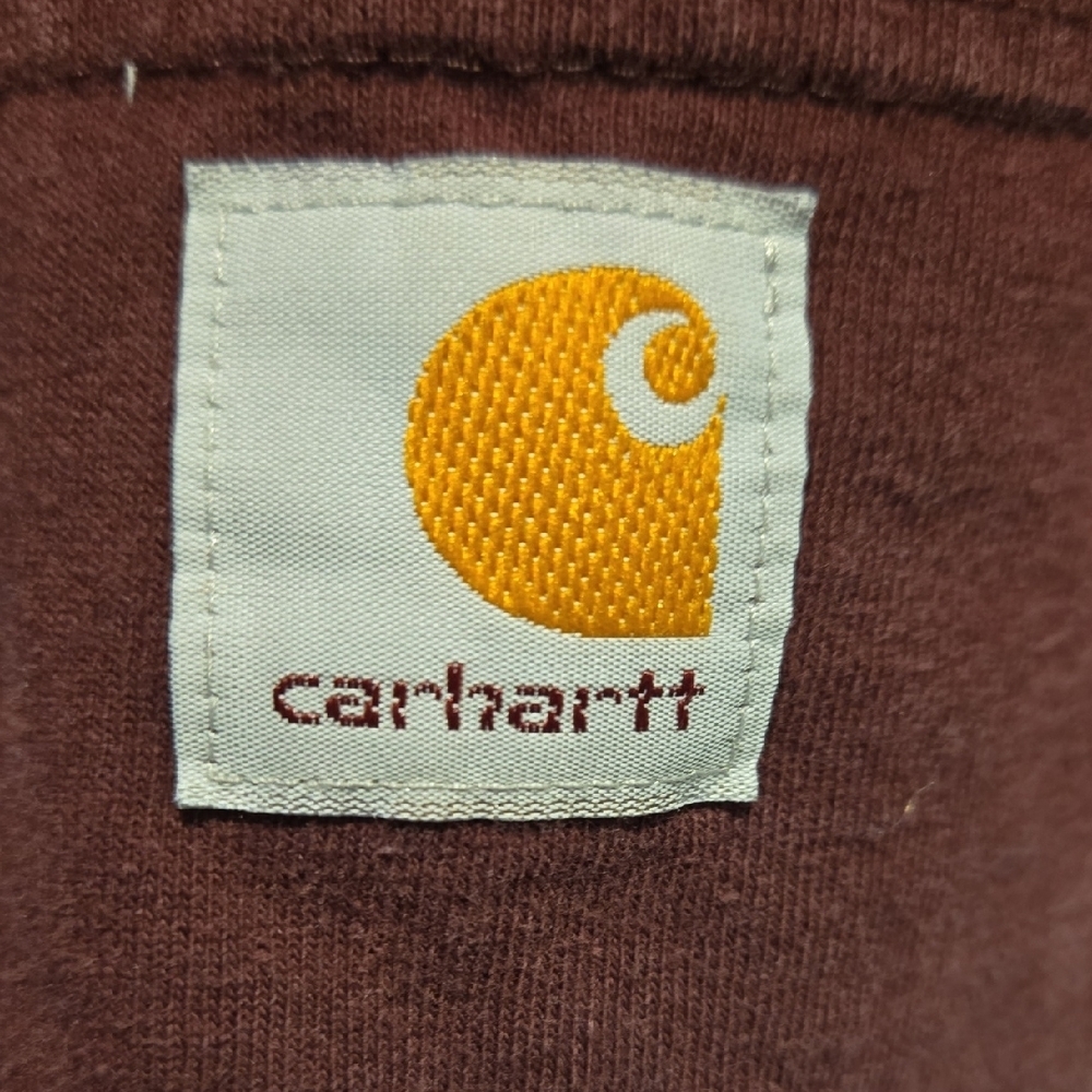 Carhartt Men's Burgundy Short Sleeve Pocket Tee - Picture 3 of 5
